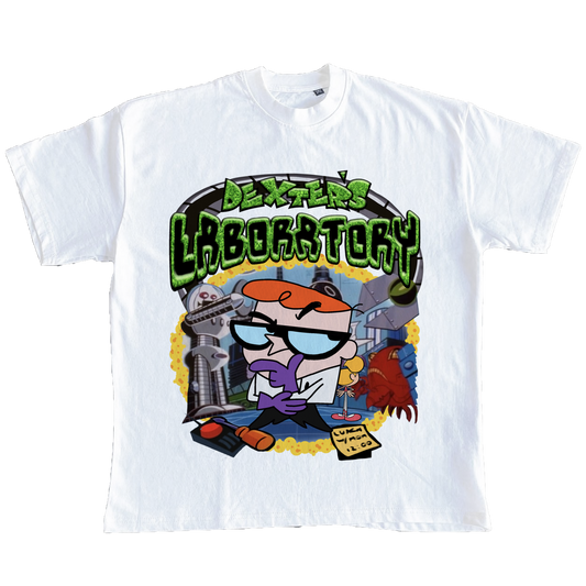 Dexter's Laboratory Bootleg Rap Tee - A hip hop-inspired t-shirt featuring the genius of Dexter's Laboratory.