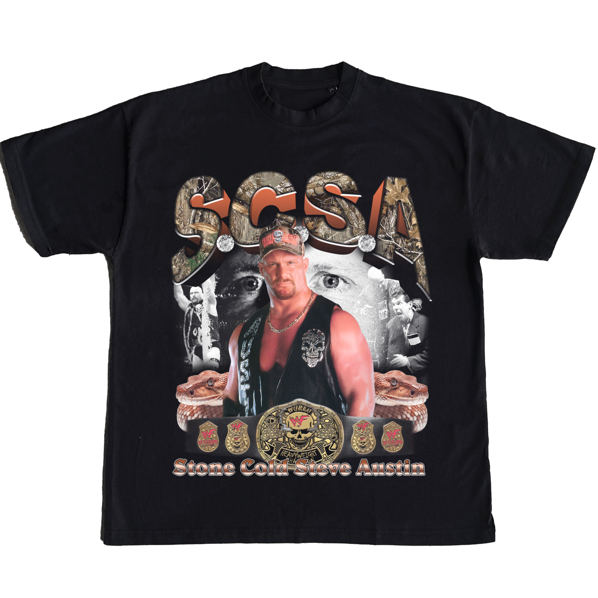 Stone Cold Steve Austin Bootleg Wrestling T-Shirt - OUTTATHETRUNK
