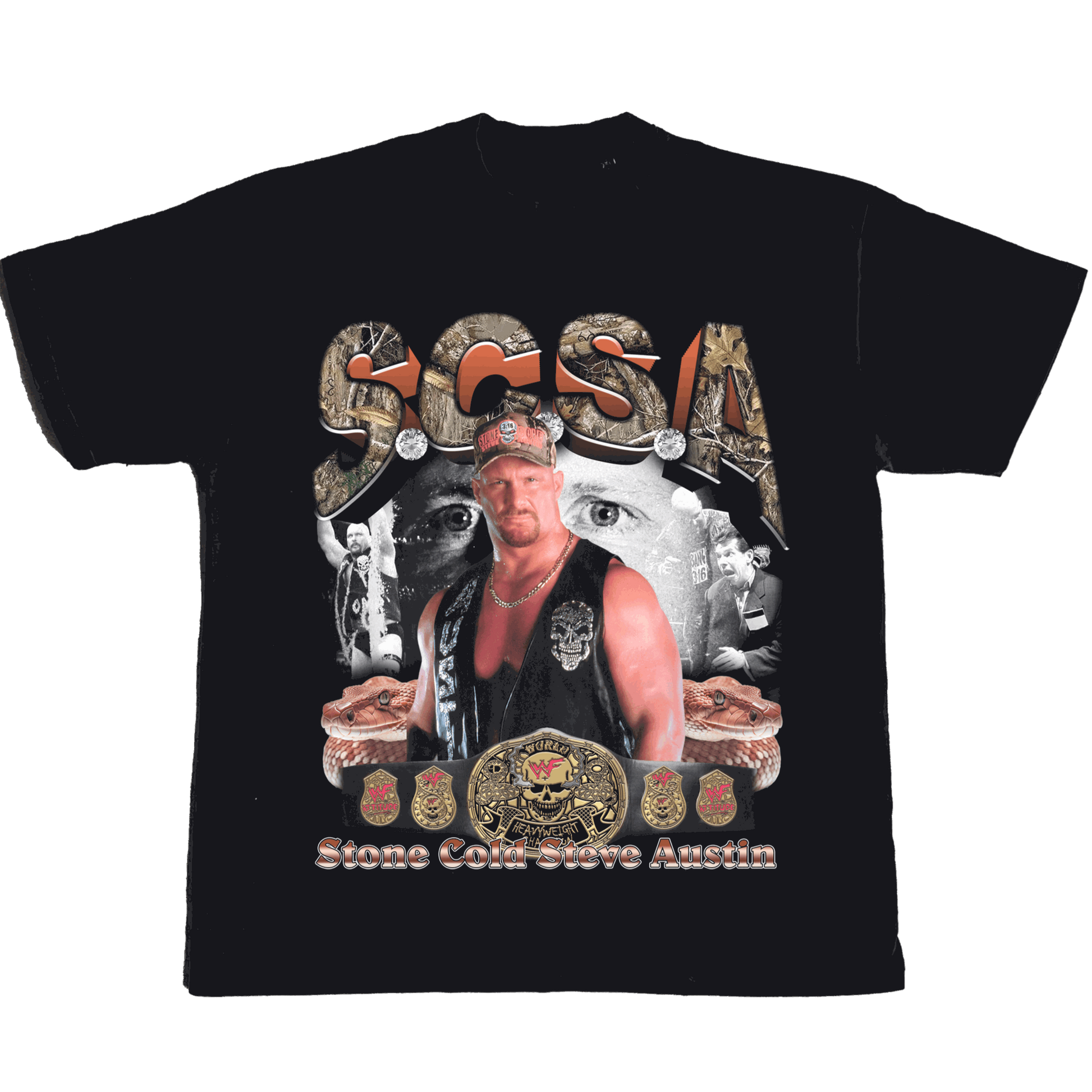 Stone Cold Steve Austin Bootleg Wrestling T-Shirt - OUTTATHETRUNK