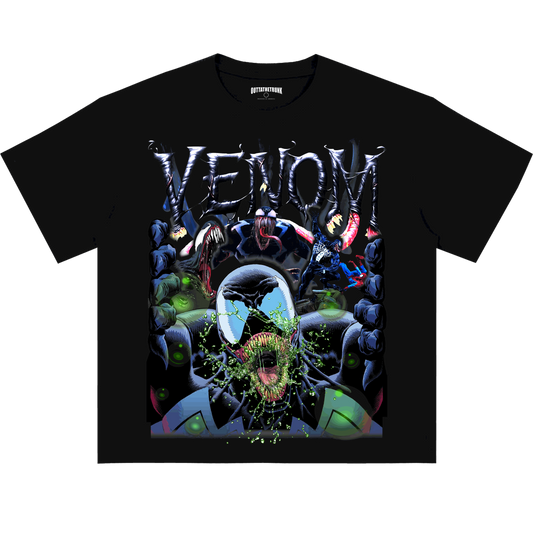 Venom graphic tee from OUTTATHETRUNK featuring a fierce design inspired by the Marvel symbiote.